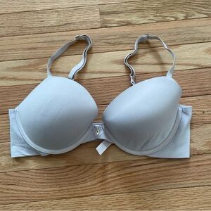 Victoria's Secret Bra Womens 34D Beige Push Up Basics Neutrals